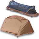 Easy Set Up Ultralight Bivy Tent for Camping, 1 Person Pop Up Backpacking Tent for Camping/bivy/Hiking, Waterproof & Mosquito Proof Outdoor Shelter (brown)