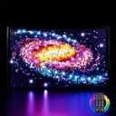 Kyglaring LED Light Kit Compatible with Lego The Milky Way Galaxy Art 31212 Building Blocks, Upgraded Remote Control, Multi-Light Effects & Sequences, Decorative Lighting Accessories (Lights Only)