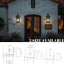 FEMILA 26" Outdoor Wall Light, Large Exterior Wall Light Fixtures, 3 Light Outdoor Wall Lantern Porch Lights for Entryway, Patio, Garage, Doorway, Matte Black Finish, E12 Base, 4FD54B-L BK, 26", Single Unit