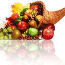 Amyhill Thanksgiving Table Centerpiece Cornucopia Fall Centerpiece for Tables with Inspirational Words Peace Love Joy Goodness Faithfulness Harvest Cornucopia Basket for Fall Dining Table Decor