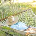 Castaway Living 13 ft. Double Traditional Hand Woven Cotton Rope Hammock 2-Person, 450 lb Capacity, Free Extension Chains & Tree Hooks, Designed in The USA