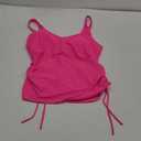 Aleumdr Womens Tankini Top Only Ruched Tummy Control Bathing Suit Top Modest Swim Tank Top No Bottom, Size 2XL