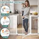 Fairy Baby 59.8"-62.6" Extra Wide Press Mounted Baby Gate Indoor for Kids Or Pets Walk Thru No Drill Long Dog Gates for The House Doorway Child Safety Gate