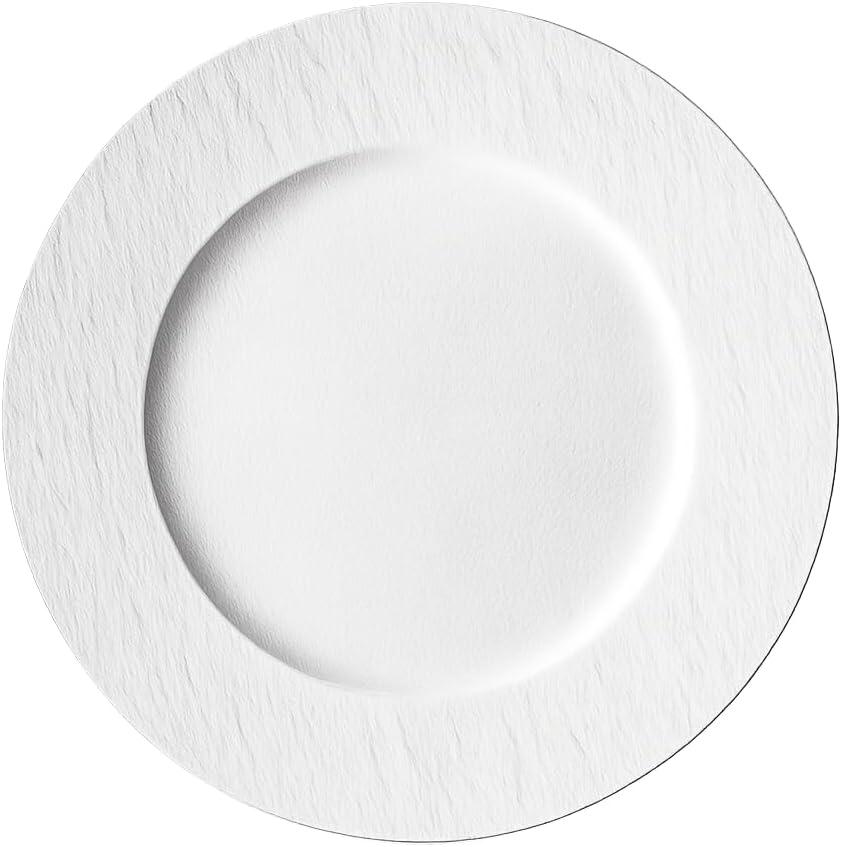 10.5'' White Porcelain Dinner Plate  Textured Rim, Modern Matte Finish, Durable & Chip-Resistant  Dishwasher & Microwave Safe  Perfect for Home Dining, Restaurants & Events 10.5'' White Porcelain Dinner Plate  Textured Rim, Modern Matte Finish, Durable & Chip-Resistant  Dishwasher & Microwave Safe  Perfect for Home Dining, Restaurants & Events