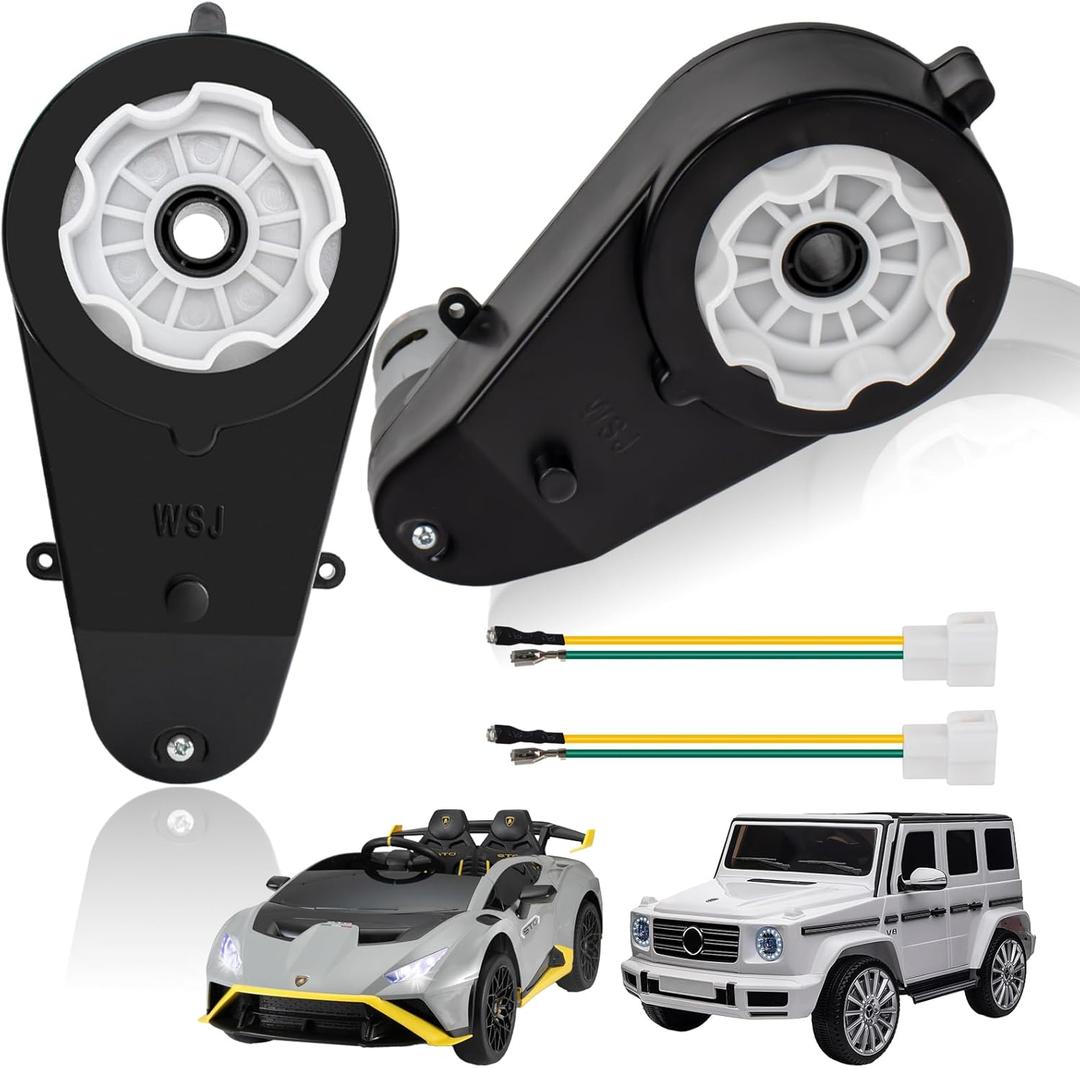 2Pcs 24V Replacement Parts for Kids Ride On Toy Car,24 Volt 40000RPM Gear Box for Kids Electric Ride On Toy Car,24V RS555 Rides On Toys Cars Conversion High Speed Drive Engine Motor Gearbox