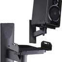 VideoSecu Side Clamping Bookshelf Speaker Wall Mount - Sturdy Steel Gripping Bracket (one Pair) 3LH