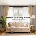 Double Curtain Rod Set for Windows, Heavy Duty Dual Track System with Aluminum Brackets, Decorative Black Curtain Rail for Room Divider, Bedroom & Living Room Drapes (Black, 86")