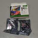 64XL Ink Cartridges Black and Color Replacement for HP 64 Ink Combo Pack for Envy Photo 7855 7858 7155 7120 Printer (2-Pack, Black/Tri-Color)