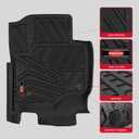 Rubbermaid Car Mats for Ford F250 F350 F450 F550 2017–2026 Crew Cab | All Weather Floor Mat Custom Fit Rubber Waterproof Heavy Duty Truck Mats Front Rear (Bucket Seat w/Under Seat Storage)