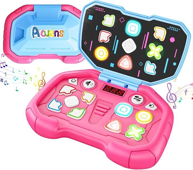 Acvens Handheld Dance Game,4 Mode,999 Level,Sensory Toys,Fast Puzzle Game,ADHD,Pop Fidget Toys for Kids Age 6-12,Birthday Gifts for Girls and Boys (Pink)