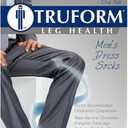 Truform Compression Socks, 8-15 mmHg, Men's Dress Socks, Knee High Over Calf Length, Black, X-Large