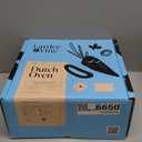 Larder & Vine Enameled Cast Iron Dutch Oven Pot with Lid | Bread Baking | Compatible on All Cooktops & Oven Safe to 500 F | Great for Sourdough Bread | Cabernet (5.7 QT)