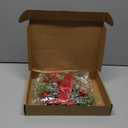 Dingion 6 Pcs 6" Christmas Mini Cabinet Wreaths Norfolk for Kitchen with Ribbon Bows Red Berry Norfolk Pine Small Window Wreath Hunging Ornament for Window Door Farmhouse Christmas Party Decorations