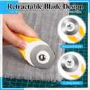 12 Pcs 45mm Fabric Rotary Cutter Precision Cloth Cutting Tool with Safety Lock for Sewing, Arts Crafts with Comfortable Handle Craft Supplies