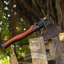 Custom Handmade Carbon Steel Real Viking Axe Hatchet,Camping Axe, Birthday Gift for him, Leather Wrapped Handle and Leather Sheath ((FM-21))