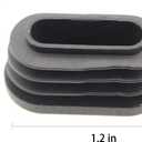 12PCS 0.59x1.28inch Black Oval Plastic Pipe Insert Chair Leg Table Leg Casing End Cap Furniture Leg Cap Tube Insert Suitable for Desk Filing Cabinet Furniture