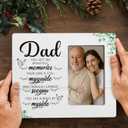 Dad Memorial Gifts Picture Frame, Loss of Father Sympathy Gift, In Memory of Loved Dad Frames Fits 4x6 Photo