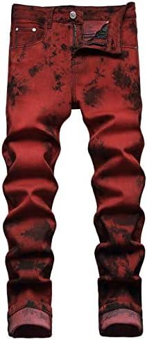 Baylvn Men's Ripped Distressed Destroyed Straight Slim Fit Jeans Skinny Casual Fashion Denim Pants 38