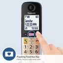 Panasonic Cordless Phone, Easy to Use with Large Display and Big Buttons, Flashing Favorites Key, Built in Flashlight, Call Block, Volume Boost, Talking Caller ID, 1 Cordless Handset - KX-TGU430B