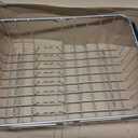 Fanbsy Large Dish Drainer Rack in Sink Adjustable, Expandable 304 Stainless Steel Metal Dish Drying Rack Organizer with Stainless Steel Utensil Holder Over Inside Sink Counter, Rustproof, 15.28 l X 13.23 W X 5.91 h