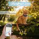 Waterproof, Anti-Lost,365-Day Long Battery Life GPS Tracker Cat Collar (Blue)