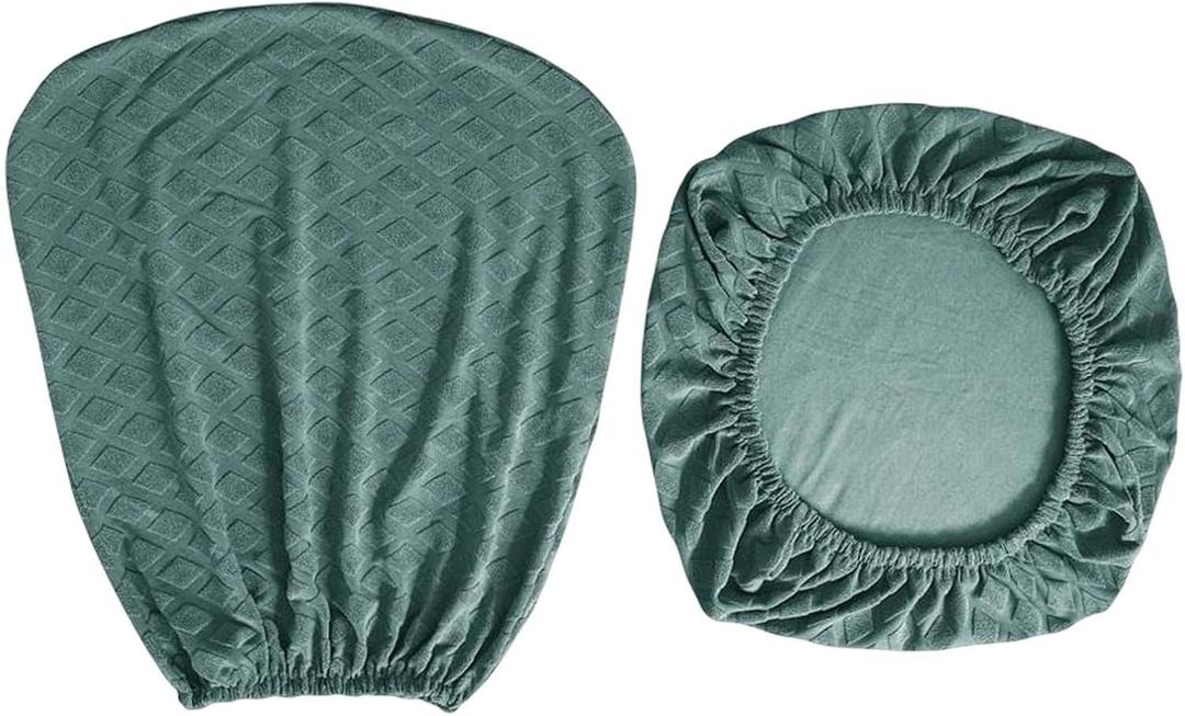 Oilproof Elastic Stretch Chair Slipcovers, Computer Desk Chair Cover, Protective Chair Scratched Protector (Green)