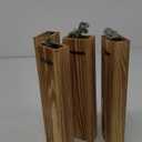 4-Pack Wood Wall Planters with 8 Removable Faux Eucalyptus Stems - Modern Farmhouse Wall Decor for Living Room, Bedroom, Bathroom - Wooden Wall Vases and Fake Eucalyptus for Home Office Decor