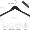 TOPIA HANGER Wooden Hangers 30 Pack, 0.28-inch Slim & Durable Clothes Hangers Space Saving, Black Wood Hanger with 360Swivel Hook and Non-Slip Shoulder Notches for Coat,Shirts, Camisoles, CT51B