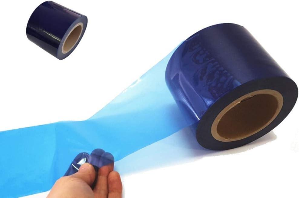 Adhesive Surface Protective Tape - No Residue Removable Film Roll Scratch Protect Cover Smooth Surface Covering Shield for Glass Metal Plastic Blue 7.8 Inches x 164 Yards