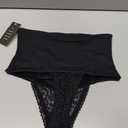 Werena Tummy Control Thong Shapewear for Women High Waist Body Shaper Panties Girdle Lace Shaping Underwear (Black, M)