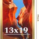 13x19 Picture Frame for Wall Display, 13x19 Gold Picture Frame with Shatter Resistant Plexiglass, Stable and Sturdy 13 x 19 Poster Frame for Wall Display, Handpicked Gift Collection, 1 Pack