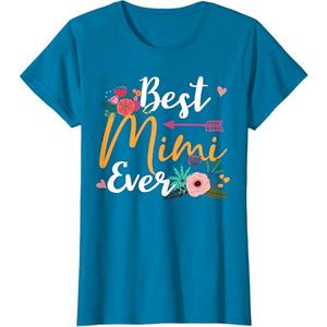 Best Mimi Ever Flower Wreath Tribal Arrows Gift Women Shirt T-Shirt, Size: Large