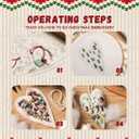 Claemtun 2026 New Embroidery Christmas Ornament Kits, DIY Heart Shaped Hand Embroidered Ornament Kit, Christmas Tree and Home Decoration (Snowflake)