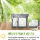 CLEVAST Bamboo Charcoal Air Purifying Bags - (Large, 4200g), Removes Odors and Moisture, Nature Fresh Air Purifier Bags, Odor Eliminator for Home, Car, Pets, Bathroom, Basement