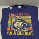 First of All I'm A Delight T-Shirt, Navy Blue, XL