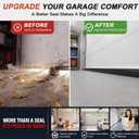 Garage Door Seals Bottom Rubber - Jobon 20 Ft Heavy-Duty Garage Door Weather Stripping Bottom Seal with Pre-drilled Aluminum Track Retainer Kit, Easy Installation for Home & Commercial