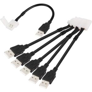 PNGKNYOCN 8mm USB LED Light Strip Connector USB to 2-Pin 8mm Wide solderless Light Strip Clip for 3528 5050 LED Light Strips(6-Pack)