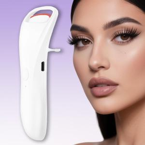 Heated Eyelash Curlers, Rechargeable Electric Eyelash Curler with Dual-Arc Design & 2 Adjustable Temperature - Safe Gentle Heated Lash Curler for Natural Curl Perfect Fit for Women, White