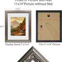 11x14 Vintage Picture Frames,Antique Picture Frame with White Mat for 8x10 Picture, Ornate Picture Frame for Wall Decor,1 Pack Silver Frame,Silver