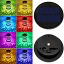 4 Pack Solar Lights Replacement Top Parts, 8 Colors Lantern Lid (Top 3.74 inch, Bottom 2.83 inch) 10 Lumens Lantern Lids Replacement Light for Hanging Solar Lanterns Outdoor Decorations Garden Patio