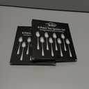 x2  8-Piece 6.7 Inches Stainless Steel Tea Spoon, Durable Dishwasher Safe Teaspoons, Silverware Dessert Spoons, Small Spoons For Restaurant, Hotel