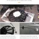 Car Radiator Fan Zip Ties,Car Accessories Electric Radiator Fan Plastic Rods Installation Kit Compatible Mount Hold Radiator Spal Fan,Fit for 7"/9"/10"/12"/14"/16" Electric Cooling Fans (2PCS)