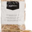 Amazon Basics Rubber Bands, Office Supplies, Size 33 (3-1/2 x 1/8 Inch), 600 Bands/1 lb Pack, 25-Pack, Tan