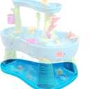 Water Table Mat for Step2 Rain Showers Water Table, Silicone Non-slip Water Table Mat, Water Table Accessories Water Toys Storage Mat for Indoor Outdoor Collect Water Toys Keep the Floor Clean(Blue)