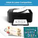 Ohuhu Blank White Cards and Envelopes 200 Pack - 4.25" x 5.5" Heavyweight Folded Cardstock and A2 Envelopes for DIY Greeting Cards Wedding Birthday Invitations Baby Shower Thank You Cards and More