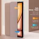 TiMOVO for iPad Air 11 Inch Case (M3/M2-2025/2024), iPad Air 5th Generation 2022/4th Gen 2020 10.9 Inch, Slim Hard Translucent Back Cover, Support Auto Wake/Sleep, Milky Coffee