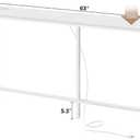 SUPERJARE Console Table with Outlet, 63 Inch Sofa Table with Charging Station, Narrow Entryway Table, Skinny Hallway Table, Behind Couch Table, for Living Room, Plants, White