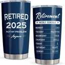 Funny Retirement Gifts for Men, Retired Gifts for Men Teachers Coworkers Boss Doctors, Not My Problem Anymore Cup Tumbler Mug 20oz Stainless Steel 20oz 1PC
