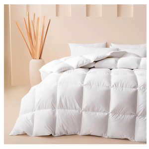 Cosybay Oversized King Size Feather Down Fiber Comforter  Ultra Soft 100% Cotton Duvet Insert, All Season Hotel Luxury Bedding with Corner Tabs, 116"x98" White