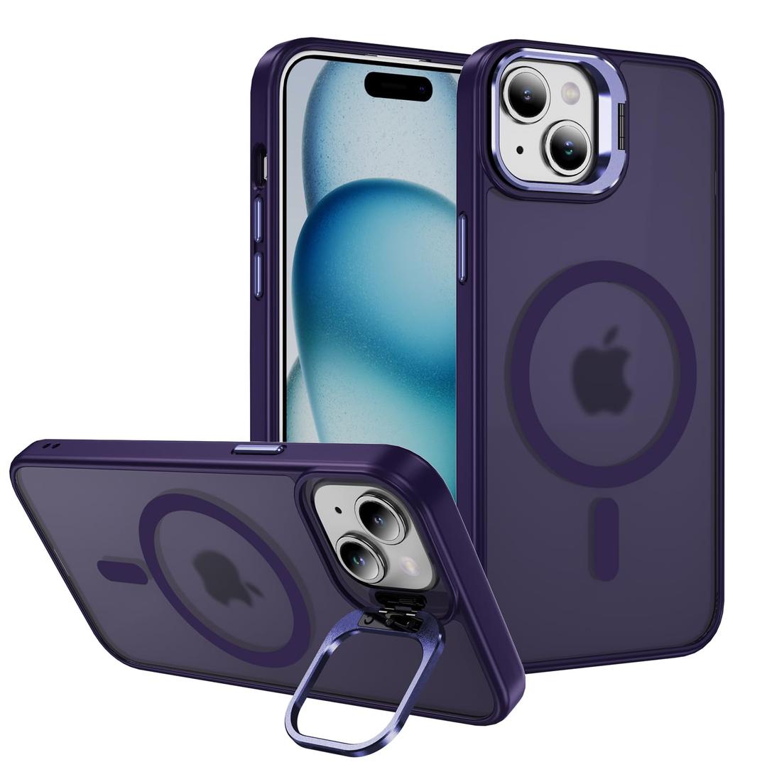 2 x Hitaoyou Translucent Matte Camera Kickstand Case for iPhone 13, Compatible with Magsafe